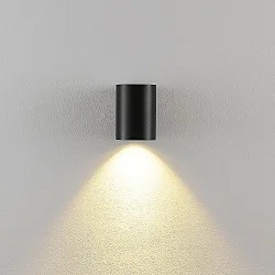 outdoor wall luminaire CAN OUTDOOR UP OR DOWN 1 flame, cylindrical, rigid GU10 IP65, black