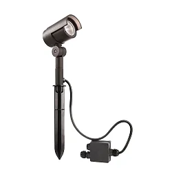 Lamp met grondpen KEID II kantelbaar, schakelbaar IP65, donkergrijs 