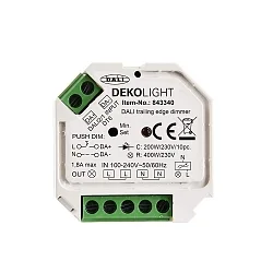 Dimmer DALI / TRIAC 400W DALI aanstuurbaar, 1 Kanaal, wit