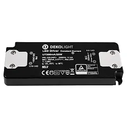 LED voedingsapparaat FLAT CC UT350mA/20W constante stroom, zwart