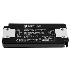 LED voedingsapparaat FLAT CC UT700mA/12W constante stroom, zwart
