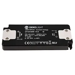 LED besturingsprogramma FLAT CV UT12V spanningsconstante, schakelbaar, grijs, zwart