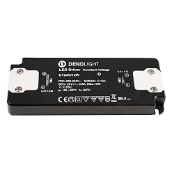 LED besturingsprogramma FLAT CV UT24V spanningsconstante, schakelbaar, grijs, zwart