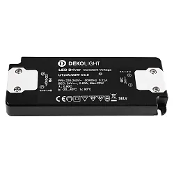 LED besturingsprogramma FLAT CV UT24V spanningsconstante, schakelbaar, grijs, zwart