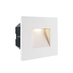 Cover SQUARE / STEP for recessed LED wall luminaire LIGHT base II COB outdoor, 10 x 10cm, beam angle 70°, white
