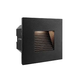 Cover SQUARE / STEP for recessed LED wall luminaire LIGHT base II COB outdoor, 10 x 10cm, beam angle 70°, black