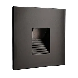 Cover SQUARE Step for recessed LED wall luminaire ALWAID, jet black