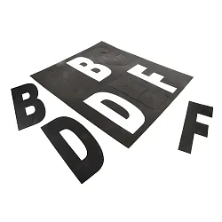 house numbers CASA / LETTER A-F, black