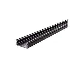 U-profiel AU-01-10 plat, zwart mat