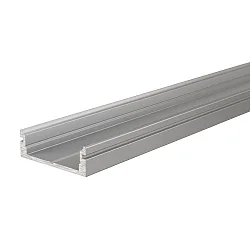 U-profiel AU-01-15, 15-16,3 mm plat, zilver geanodiseerd