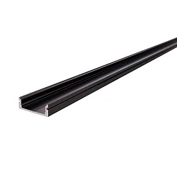 U-profiel AU-01-15 plat, zwart mat