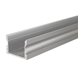 U-profiel AU-02-15, 15-16,3 mm hoog, zilver geanodiseerd