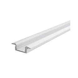 ET-01-08, flat T-profile for 8 - 9,3 mm LED stripes, 200cm, matt white