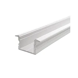 ET-02-15, high T-profile for 15 - 16,3 mm LED stripes, 200cm, matt white