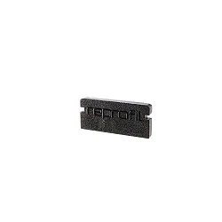 Endcaps P-AU-01-10, 16 mm, 2 items, black