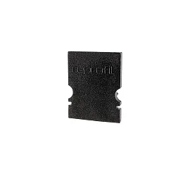 Endcaps H-AU-02-10, 16 mm, 2 items, black