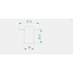 Eindkap ET-03-10 set van 2, wit