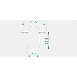 Eindkap ET-03-10 set van 2, wit