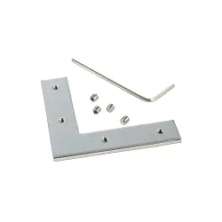 Groefmoer hoekconnector AU-10-12, zilver