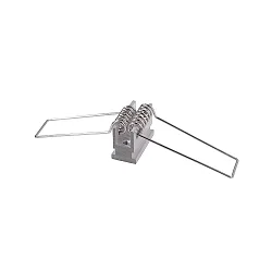 Groefsteen met spanveer ET-04-12 set van 2, zilver geanodiseerd