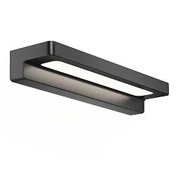 LED Wall luminaire FORM 34 LED, 16W, 2700K, 2440lm, IP44, black matt