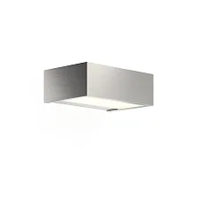 Wandarmatuur BOX 15 N LED IP44, nikkel gesatineerd dimbaar
