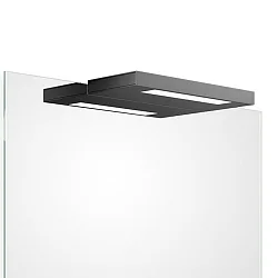 Spiegelarmatuur SLIM 1-24 N LED IP44, zwart mat 