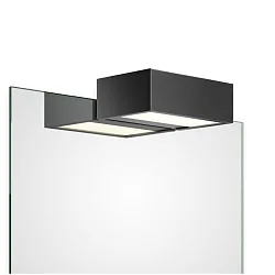 Spiegelarmatuur BOX 1-15 N LED IP44, zwart mat dimbaar