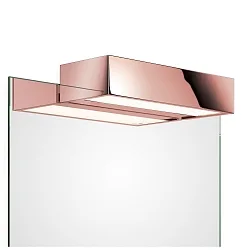 Spiegelarmatuur BOX 1-25 N LED IP44, roségoud dimbaar