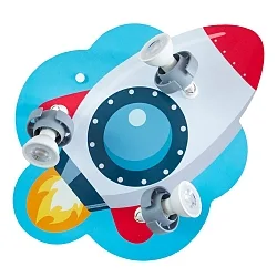 Rondell RAKETE TECHNIKWELT, 3x GU10, grey/red 