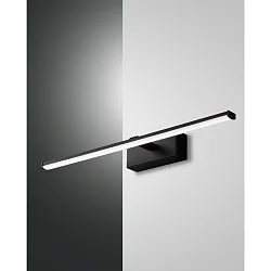 Spiegelarmatuur NALA 500MM down, hoekig, schakelbaar, gebogen IP44, zwart 