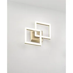Wand- en plafondarmatuur BARD IP20, goud mat, gesatineerd dimbaar