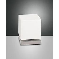 Tafelarmatuur BRENTA cubusvorm, met sensor, dimbaar IP20, nikkel gesatineerd, wit dimbaar