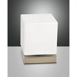 Tafelarmatuur BRENTA cubusvorm, met sensor, dimbaar IP20, goud mat, wit dimbaar