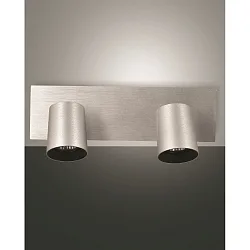 Spot MODO 2-vlams, instelbaar GU10 IP20, aluminium geborsteld dimbaar