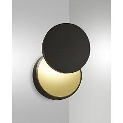 Wandarmatuur ARA roteerbaar, kantelbaar IP20, goud, zwart dimbaar