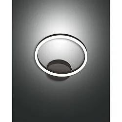 Wandarmatuur GIOTTO Ø 30CM SINGLE direct, indirect IP20, gesatineerd, zwart dimbaar