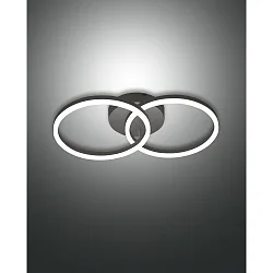 LED Wall luminaire GIOTTO, 2x 18W, 3000K, 3240lm, IP20, black