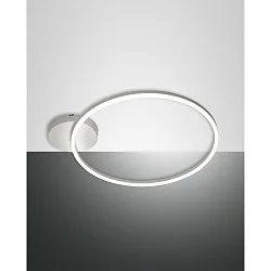 Plafondarmatuur GIOTTO Ø 60CM SINGLE groot, 1-voudig IP20, gesatineerd, wit dimbaar