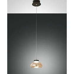 Pendelarmatuur ARABELLA kort IP20, amber, zwart dimbaar