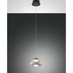 Pendelarmatuur ARABELLA kort IP20, rookkleuren, zwart dimbaar