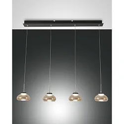 LED Pendant luminaire ARABELLA 1, 4x 8W, 3000K, 2880lm, IP20, amber