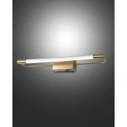 Spiegelarmatuur RAPALLO 40CM cilindrisch, schakelbaar IP44, messing gesatineerd 