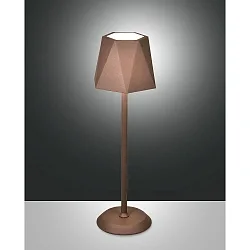 Battery lamp KATY with touch dimmer IP54, rust brown dimmable