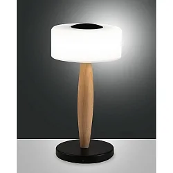 table lamp ELEA IP20, oak, black dimmable