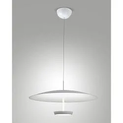 Pendelarmatuur YUKO instelbaar, direct / indirect IP20, wit dimbaar