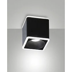Opbouw armatuur COIBA hoekig IP20, gesatineerd, zwart