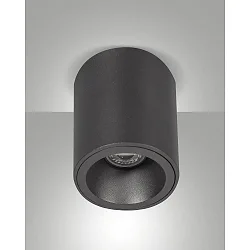 surface luminaire GUAMO round GU10 IP20, black dimmable