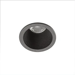 Plafondinbouwarmatuur FOX LED IP20, zwart mat