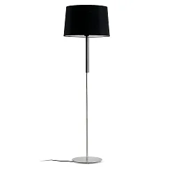 floor lamp VOLTA E27 IP20, nickel satined, black 